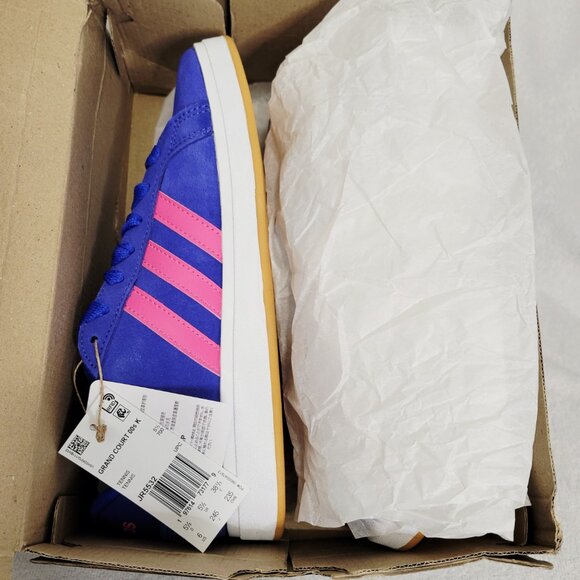 NWB- ADIDAS "Grand Court 00s" Shoes- Lucid Blue/Pulse Magenta- Big Kids- Size:6 - Picture 4 of 14